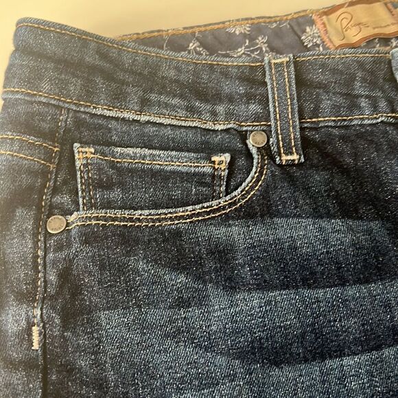 Paige Jimmy Jimmy Short Dark Blue Cutoff Distressed Frayed Women’s Shorts Sz 24 - Picture 8 of 11